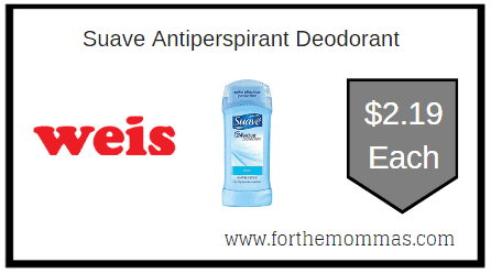 Weis Deal on Suave Antiperspirant Deodorant