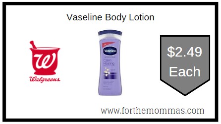 Walgreens: Vaseline Body Lotion ONLY $2.49 Each
