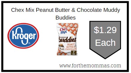 Kroger: Chex Mix Peanut Butter & Chocolate Muddy Buddies $1.29 Each