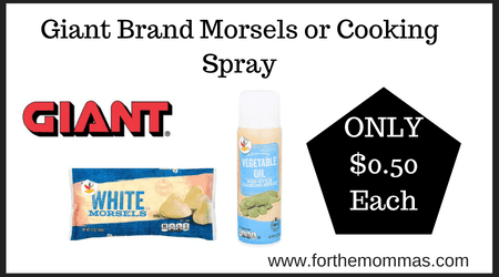 Giant Brand Morsels or Cooking Spray