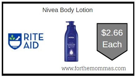 Rite Aid: Nivea Body Lotion ONLY $2.66 Each