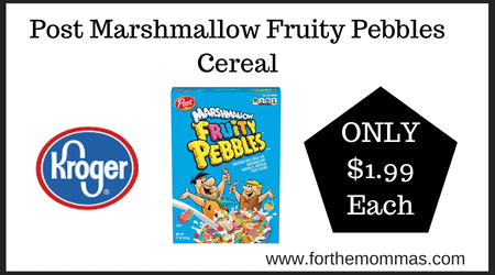 Post Marshmallow Fruity Pebbles Cereal