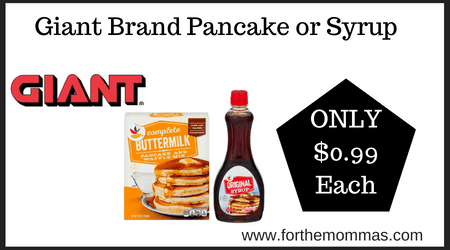 Giant Brand Pancake or Syrup