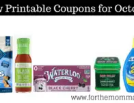 New Printable Coupons for October