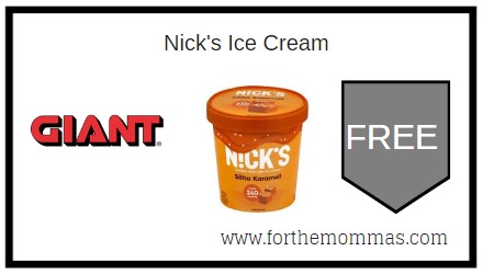 Giant: FREE Nick's Ice Cream + Moneymaker 