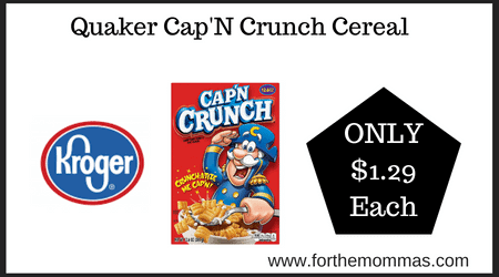 Quaker Cap'N Crunch Cereal