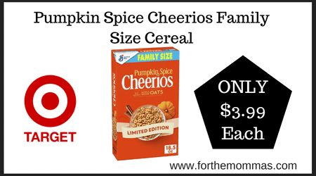 Pumpkin Spice Cheerios Family Size Cereal