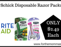 Coupon Deal at Rite Aid on Schick Disposable Razor Packs Starting 6/4