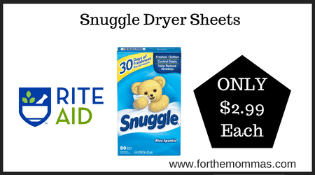 Rite-Aid-Deal-on-Snuggle-Dryer-Sheets
