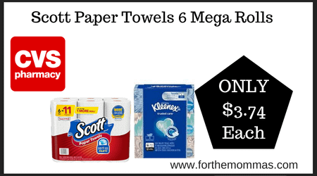 Scott Paper Towels 6 Mega Rolls
