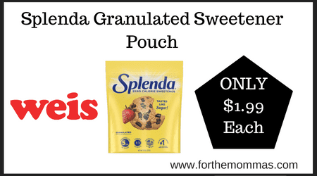 Weis Deal on Splenda Granulated Sweetener Pouch