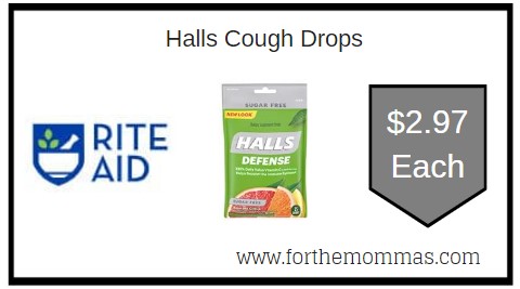 Coupon Deal at Rite Aid on Halls Cough Drops