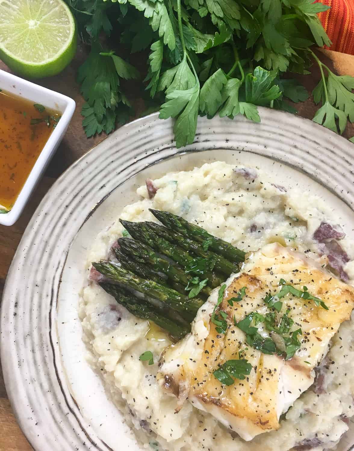 Easy Pan Seared Grouper with Lime Butter Sauce
