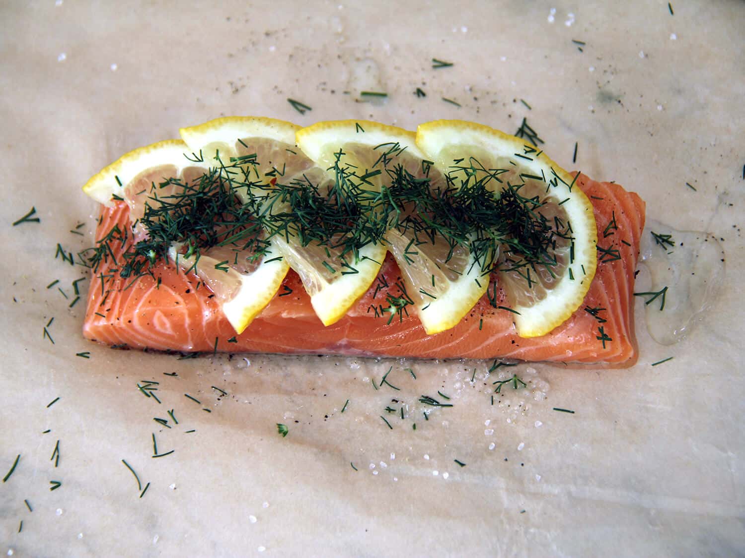 Quick and Easy Baked Salmon en Papilotte with Herbs and Capers