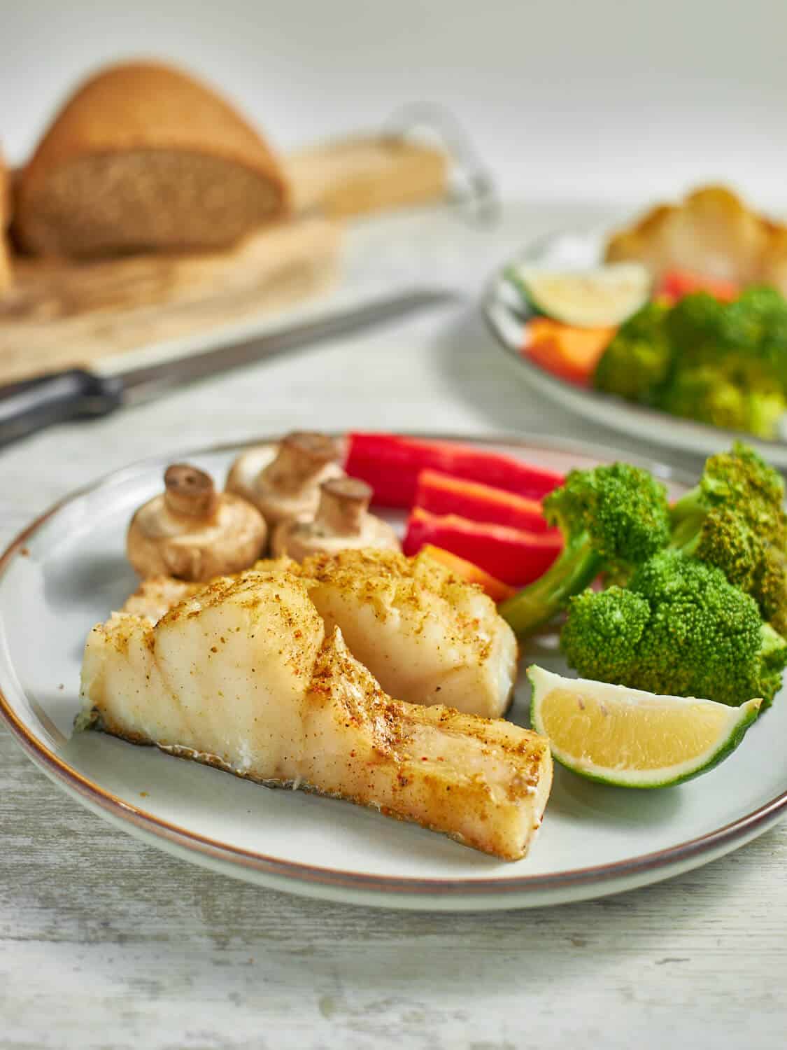 Light & Healthy Steamed Cod and Vegetables