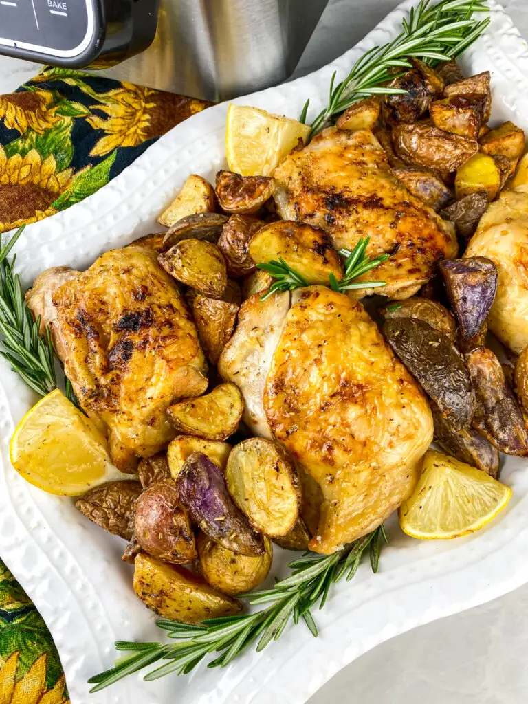 Easy Air Fryer LemonRosemary BoneIn Chicken Thighs