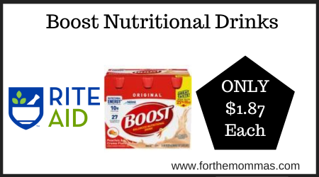 Rite Aid Deal on Boost Nutritional Drinks (1)