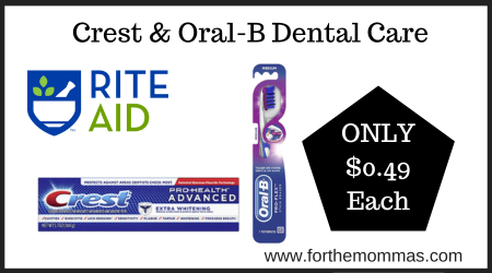 Rite Aid Deal on Crest & Oral-B Dental Care