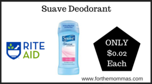 Rite Aid Deal on Suave Deodorant