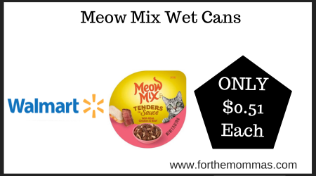 Walmart Deal on Meow Mix Wet Cans