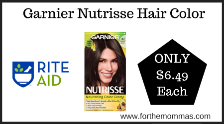 Rite aid Deal on Garnier Nutrisse Hair Color