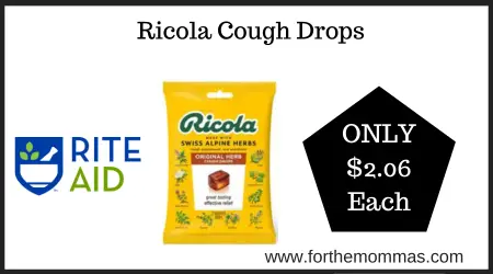 Coupon Deal at Rite Aid on Ricola Cough Drops