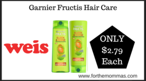 Weis Deal on Garnier Fructis Hair Care (1)