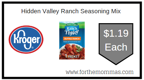 Hidden Valley Ranch Seasoning Mix Kroger