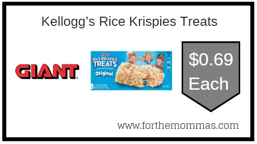 Kellogg’s Rice Krispies Treats1