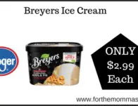 Kroger Deal on Breyers Ice Cream