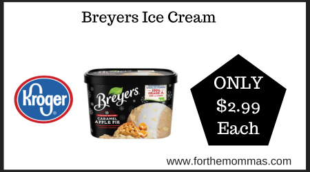 Kroger Deal on Breyers Ice Cream