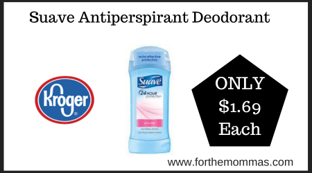 Kroger Deal on Suave Antiperspirant Deodorant