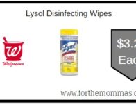 Coupon Deal at Walgreens on Lysol Disinfecting Wipes Thru 6/3