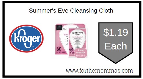 Summers Eve Cleansing Cloth Kroger