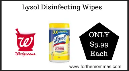 Coupon &amp; Rewards Deal at Walgreens on Lysol Disinfecting Wipes