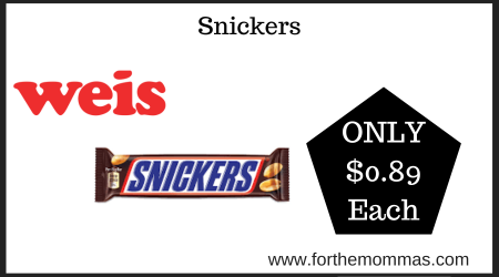 Weis Deal on Snickers