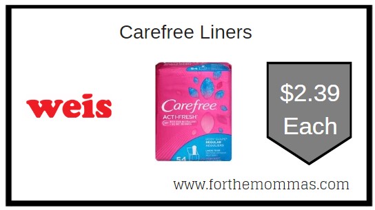 carefree liners weis