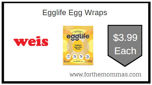 egglife egg wraps Weis