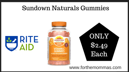 Rite Aid Deal on Sundown Naturals Gummies