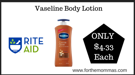 Rite Aid Deal on Vaseline Body Lotion
