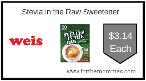 Stevia in the Raw Sweetener Weis1