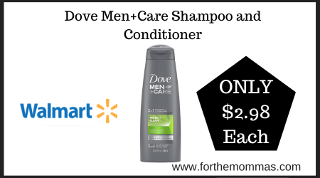 Walmart Deal on Dove Men+Care Shampoo and Conditioner