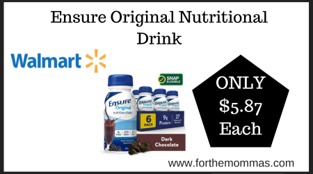 Walmart Deal on Ensure Original Nutritional Drink