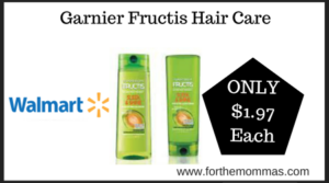 Walmart Deal on Garnier Fructis Hair Care