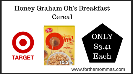 Walmart Deal on Honey Graham Ohs Breakfast Cereal