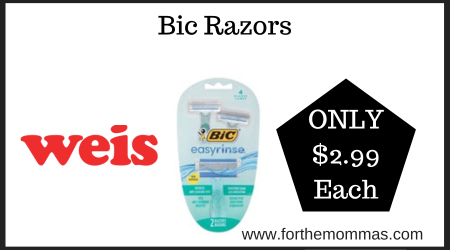 Weis Deal on Bic Razors