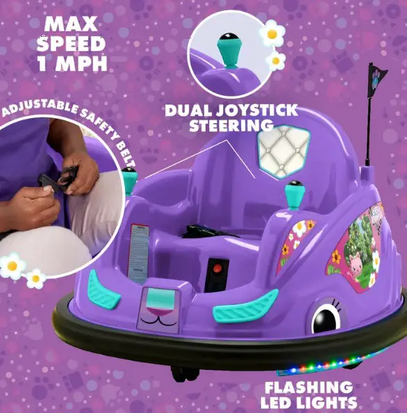 Walmart Gabby's Dollhouse 6V Bumper Car ONLY 50 (Reg 129)