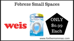 Weis Deal on Febreze Small Spaces