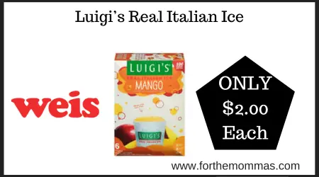 Coupon Deal at Weis on Luigi’s Real Italian Ice