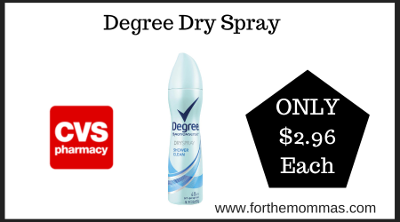 CVS Deal on Degree Dry Spray (1)